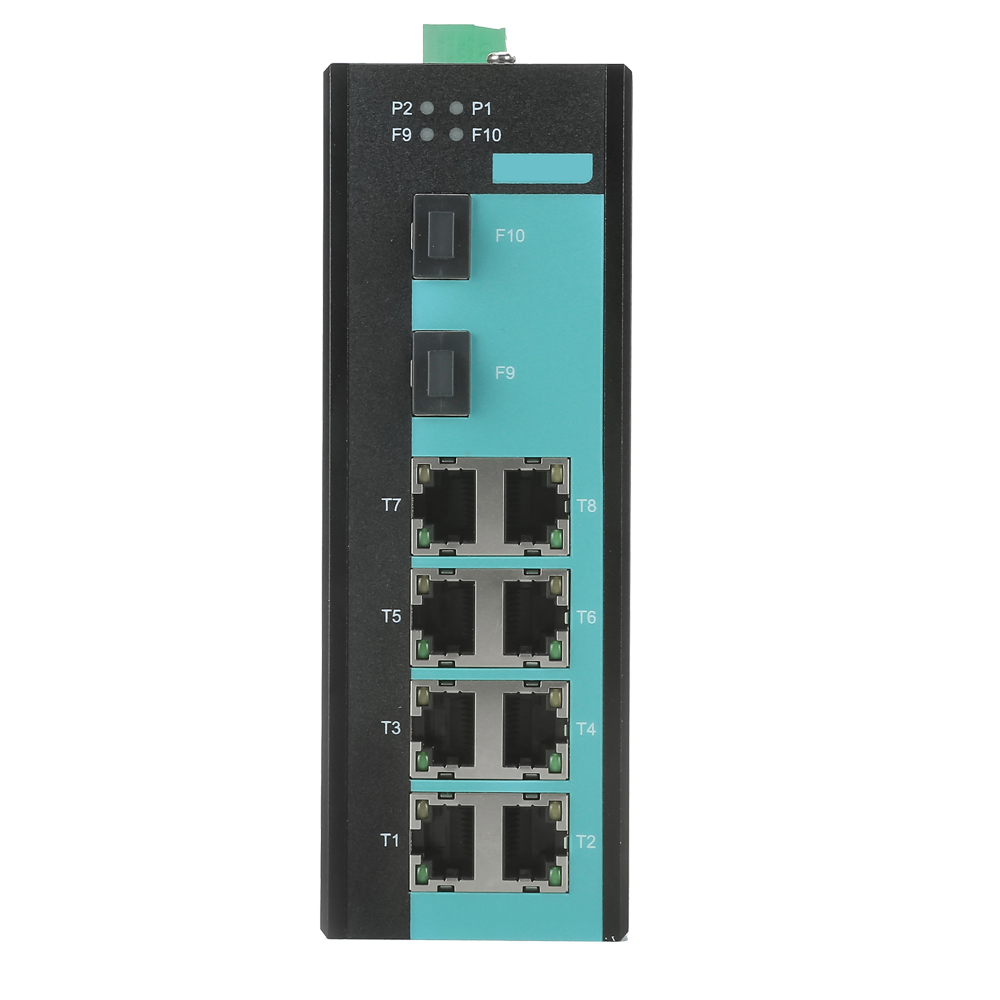 RS110G工业级千兆2光8电导轨式交换机