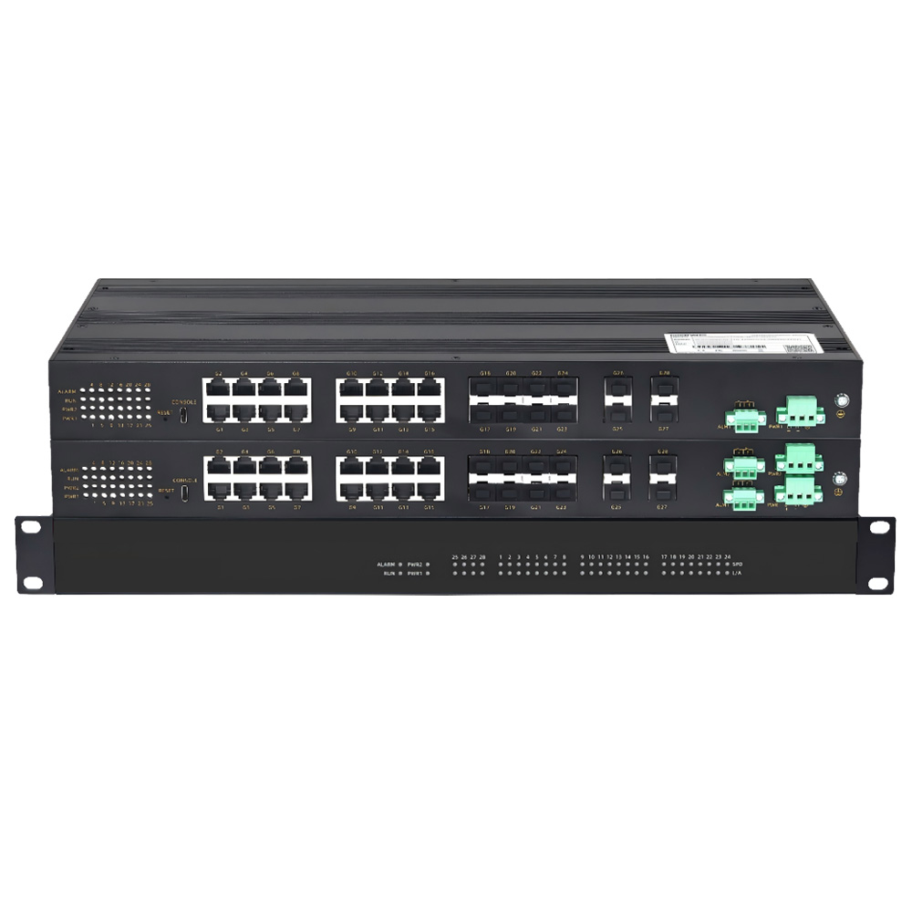 ROGERCON100-28GC二层全国产千兆12光16电网管