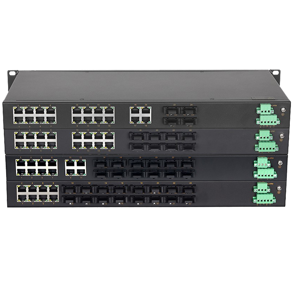 RS324工业级百兆24口机架式交直流220V以太网交换机